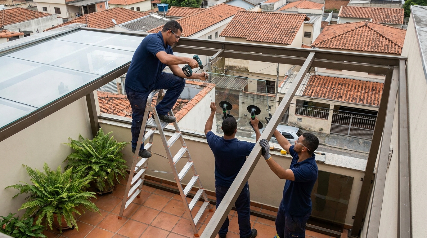 Cobertura de Vidro em Campina Grande‑PB